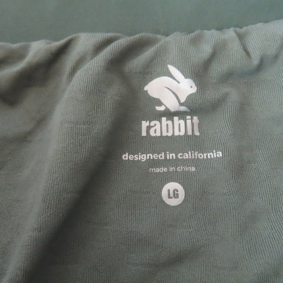 Rabbit Men's Lined Running Shorts green geometric print (32x7) - Picture 3 of 4